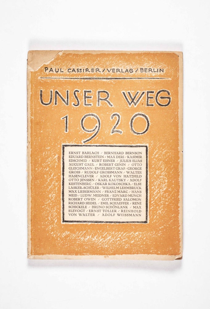 Item #49368 Unser Weg 1920 (Our Way 1920) [WITH ORIGINAL WOODCUT BY BARLACH]. Ernst Barlach.