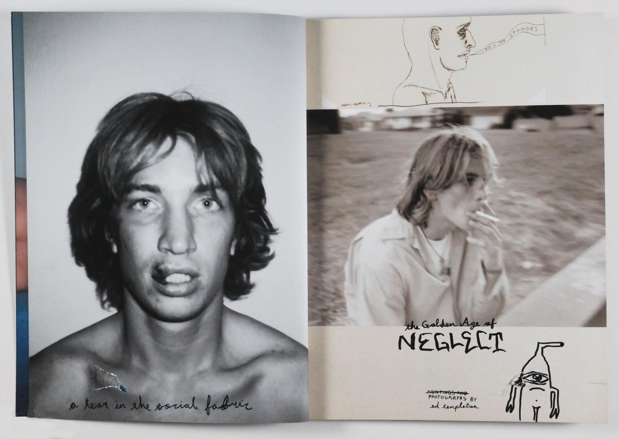 The Golden Age of Neglect SIGNED WITH ORIGINAL DRAWINGS ON FRONT