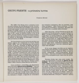 Ciclo de Exposicoes sobre Arte no Rio de Janeiro. 2. Grupo Frente / 1954-1956 3. I Exposicao Nacional De Arte Abstrata Hotel Quitandinha / 1953