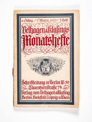 Item #49800 Velhagen & Klasings Monatshefte. 41. Jahrg. / März 1927 / 7. Heft (With Gropius'...