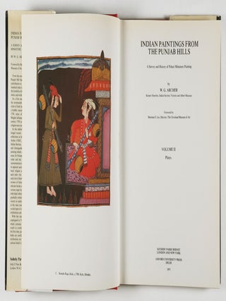 Indian Paintings from the Punjab Hills. A Survey and History of Pahari Miniature Painting. Foreword by Sherman E. Lee. Volume I Text [Volume II Plates] (2 VOLS)