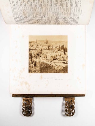 The Holy Bible. The Old and New Testaments: Translated out of the Original Tongues, and with the Former Translations Diligently Compared and Revised, by His Majesty's Special Command... Illustrated with Photographs by Francis Frith. (The Queen's Bible, especially produced in honor of Queen Victoria and the finest photograpically illustrated bible ever produced, With 57 albumin prints.)