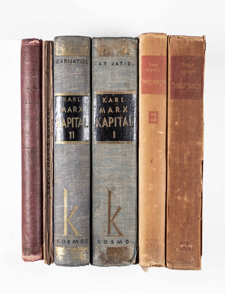 Item #50383 Das Kapital. A Collection Containing 4 First Editions of Karl Marx's Das Kapital (Bulgarian, Serbian, Serbo-Croatian, and Hebrew) [WITH] The Second Polish Edition. Karl Marx.
