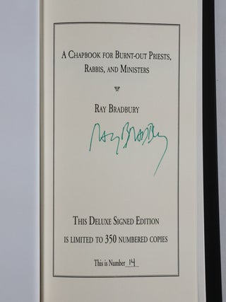 A Chapbook for Burnt-out Priests, Rabbis, and Ministers [LIMITED DELUXE SIGNED EDITION]