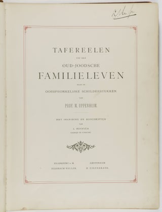 Tafereelen uit het Oud-Joodsche Familieleven Naar de Oorspronkelijke Schilderstukken (Scenes from Old Jewish Family Life Based on Original Paintings)