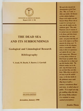 Item #50468 The Dead Sea and Its Surroundings: Geological and Limnological Research :...