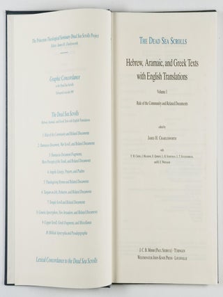 The Dead Sea Scrolls: Hebrew, Aramaic, and Greek Texts with English Translations. Volume I: Rule of the Community and Related Documents