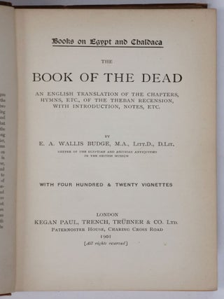 Books on Egypt and Chaldaea. The Book of the Dead. 3 Vols. (English Translation of the Book of the Dead)