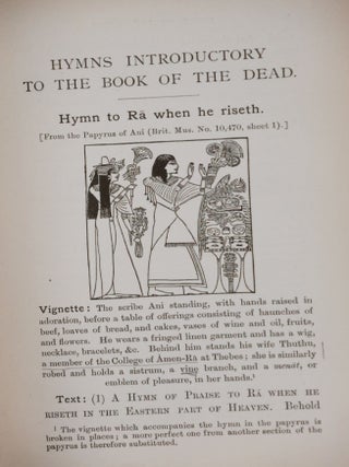 Books on Egypt and Chaldaea. The Book of the Dead. 3 Vols. (English Translation of the Book of the Dead)