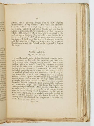 The Pretty Women of Paris; Their Names and Addresses, Qualities and Faults, Being a Complete Directory; or, Guide to Pleasure For Visitors to the Gay City