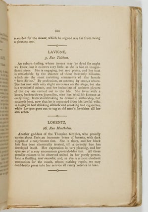 The Pretty Women of Paris; Their Names and Addresses, Qualities and Faults, Being a Complete Directory; or, Guide to Pleasure For Visitors to the Gay City