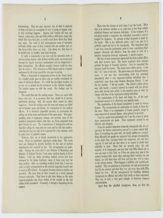 Despatch from H.M. Ambassador at Washington Reporting on Conditions at Ellis Island Immigration Station. Presented to Parliament by Command of His Majesty