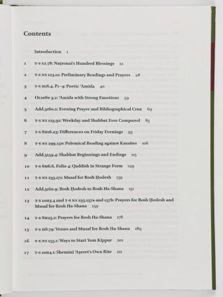 Jewish Prayer Texts from the Cairo Genizah : a Selection of Manuscripts at Cambridge University Library, introduced, Transcribed, Translated, and Annotated, with Images