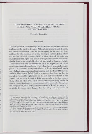 Bene Israel : Studies in the Archaeology of Israel and the Levant During the Bronze and Iron Ages in Honour of Israel Finkelstein