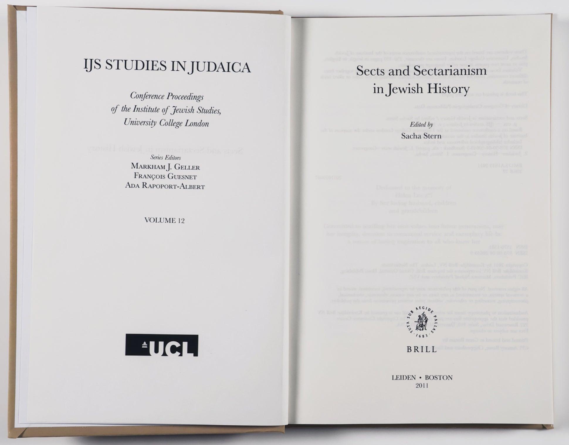 Sects and Sectarianism in Jewish History | Sacha Stern, 10 other ...