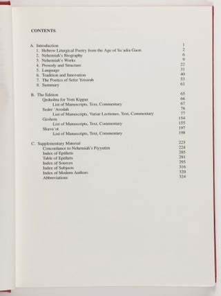 The Liturgical Poetry of Nehemiah ben Shelomoh ben Heiman HaNasi: A Critical Edition