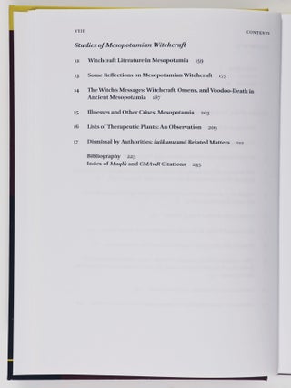 Further Studies on Mesopotamian Witchcraft Beliefs and Literature