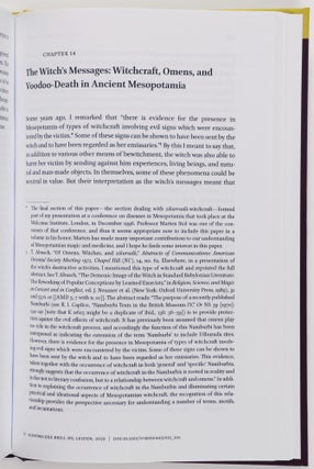 Further Studies on Mesopotamian Witchcraft Beliefs and Literature