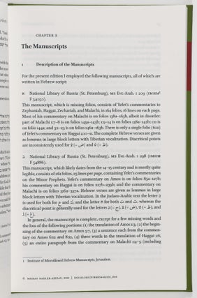 The Arabic Translation and Commentary of Yefet ben ʿEli the Karaite on the Books of Amos, Haggai, and Malachi