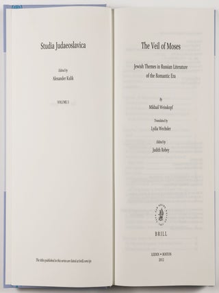 The Veil of Moses: Jewish Themes in Russian Literature of the Romantic Era