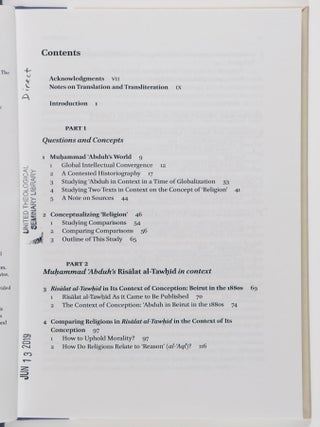 Muḥammad ʿAbduh and His Interlocutors: Conceptualizing Religion in a Globalizing World