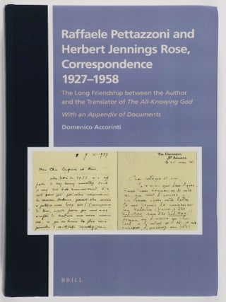Item #52957 Raffaele Pettazzoni and Herbert Jennings Rose, Correspondence 1927–1958 The Long...