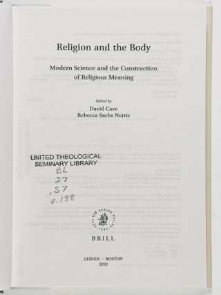 Religion and the Body : Modern Science and the Construction of Religious Meaning