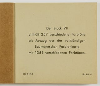 Baumanns Neue Farbtonkarte System Prase Block VII (Baumann's New Color Tone Card System Prase Block VII)