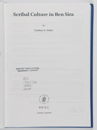 Scribal Culture in Ben Sira