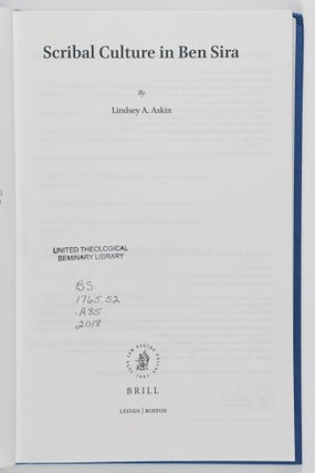 Scribal Culture in Ben Sira