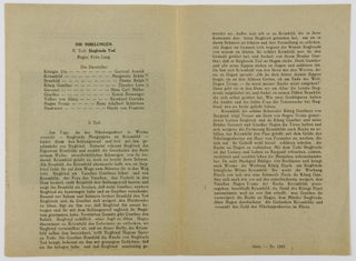 Die Nibelungen (4 Austrian Theatrical Programs)