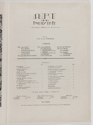Art & Industrie. Arts de la Maison. Industries de Luxe – III Année. No. 11, 10. Novembre 1927