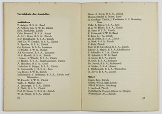Ausstellung Schweizer Architektur und Werkkunst 1920/1936 (Exhibition Swiss Architecture and Werkkunst)