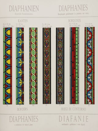 Catalogue of Diaphanies. A Substitute for Stained Glass/ Musterbuch über Diaphanien. Kunstvolle Fenster-Decoration. Glasmalerei/ Album Illustré de Diaphanies. Remplaçant Parfaitement la Peinture sur Verre/ Catalogo di Diafanie. Sostituuenti a Perfezione i Vetri Dipinti