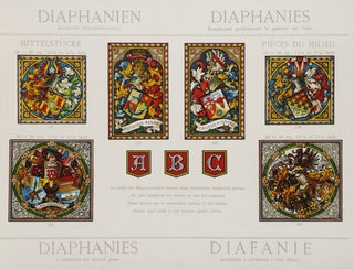Catalogue of Diaphanies. A Substitute for Stained Glass/ Musterbuch über Diaphanien. Kunstvolle Fenster-Decoration. Glasmalerei/ Album Illustré de Diaphanies. Remplaçant Parfaitement la Peinture sur Verre/ Catalogo di Diafanie. Sostituuenti a Perfezione i Vetri Dipinti