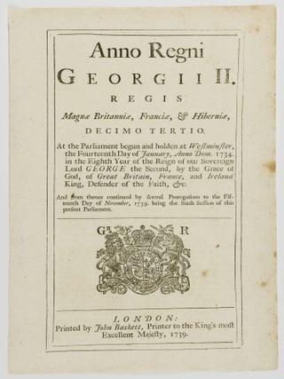 Item #53640 An Act for Naturalizing Such Foreign Protestants and Others Therein Mentioned, As Are...