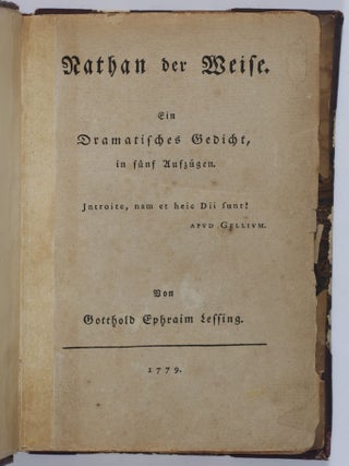Nathan der Weise. Ein dramatische Gedicht, in fünf aufzügen (Nathan the Wise. A Dramatic Poem, in Five Acts)
