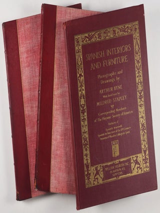 Item #53867 Spanish Interiors and Furniture Vols.1 + 2 + 3. Arthur Byne, Mildred Stapley, Text