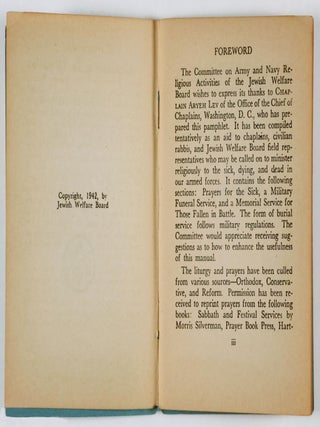 Ministering to the Jews in the Armed Forces of the United States