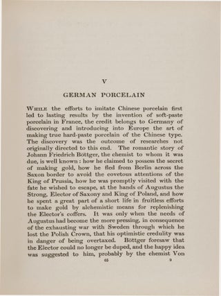 A Book of Porcelain. Fin Examples in the Victoria & Albert Museum