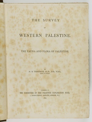 Survey of Western Palestine: Memoirs of the Topography, Orography, Hydrography, and Archaeology. 7 Vols.