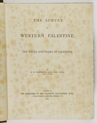 Survey of Western Palestine: Memoirs of the Topography, Orography, Hydrography, and Archaeology. 7 Vols.