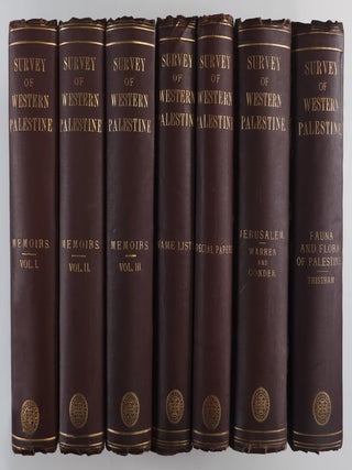 Survey of Western Palestine: Memoirs of the Topography, Orography, Hydrography, and Archaeology. 7 Vols.