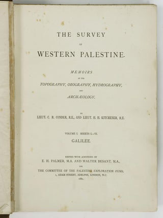 Survey of Western Palestine: Memoirs of the Topography, Orography, Hydrography, and Archaeology. 7 Vols.
