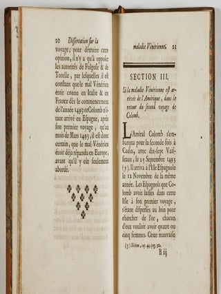 Dissertation sur l'origine de la maladie venerienne (Dissertation on the Origin of Venerial Disease)