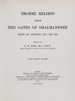 Bronze Reliefs From The Gates of Shalmaneser King Of Assyria B.C. 860-825