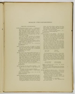 Catalogue Des Cylindres Cachets Et Pierres Gravées De Style Oriental. (Cylinder Catalogue. Oriental Style Stamps and Engraved Stones) 2 Vols.