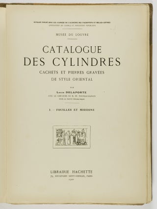 Catalogue Des Cylindres Cachets Et Pierres Grav&eacute;es De Style Oriental. (Cylinder Catalogue. Oriental Style Stamps and Engraved Stones) 2 Vols.