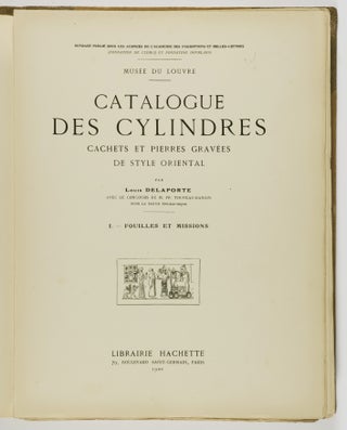 Catalogue Des Cylindres Cachets Et Pierres Gravées De Style Oriental. (Cylinder Catalogue. Oriental Style Stamps and Engraved Stones) 2 Vols.