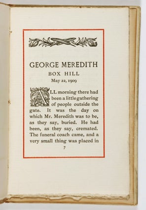 George Meredith 1909